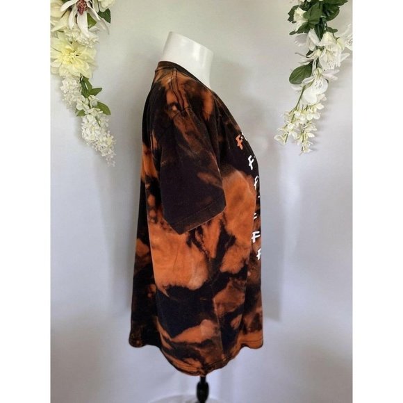 Friends The TV Series Black Orange Tie Dye T-Shirt - Picture 3 of 10